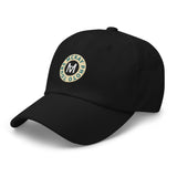 Classic Casual Ball Cap w/ Circle Logo - Embroidered (Various Colors)