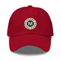 Classic Casual Ball Cap w/ Circle Logo - Embroidered (Various Colors)