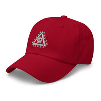 Classic Casual Ball Cap w/Triangle Logo - Embroidered (Various Colors)