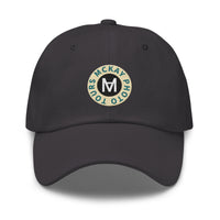 Classic Casual Ball Cap w/ Circle Logo - Embroidered (Various Colors)