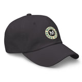 Classic Casual Ball Cap w/ Circle Logo - Embroidered (Various Colors)