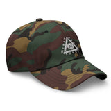 Classic Casual Ball Cap w/Triangle Logo - Embroidered (Various Colors)