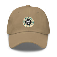 Classic Casual Ball Cap w/ Circle Logo - Embroidered (Various Colors)