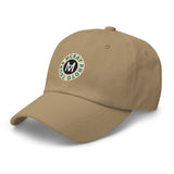 Classic Casual Ball Cap w/ Circle Logo - Embroidered (Various Colors)