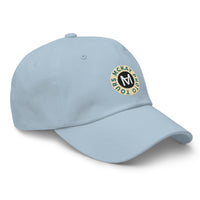 Classic Casual Ball Cap w/ Circle Logo - Embroidered (Various Colors)