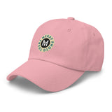 Classic Casual Ball Cap w/ Circle Logo - Embroidered (Various Colors)