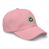 Classic Casual Ball Cap w/ Circle Logo - Embroidered (Various Colors)