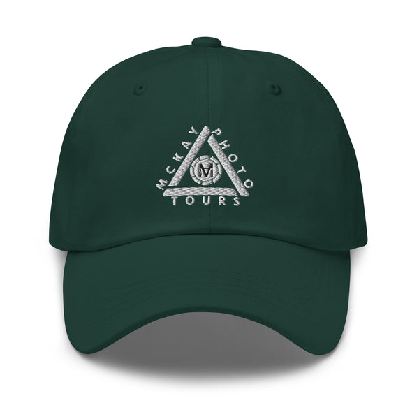 Classic Casual Ball Cap w/Triangle Logo - Embroidered (Various Colors)