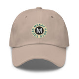 Classic Casual Ball Cap w/ Circle Logo - Embroidered (Various Colors)