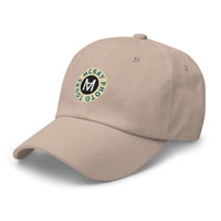 Classic Casual Ball Cap w/ Circle Logo - Embroidered (Various Colors)