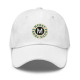 Classic Casual Ball Cap w/ Circle Logo - Embroidered (Various Colors)