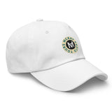 Classic Casual Ball Cap w/ Circle Logo - Embroidered (Various Colors)