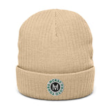 Ribbed Kint Beanie w/ Circle Logo - Embroidered (Various Colors)