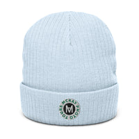 Ribbed Kint Beanie w/ Circle Logo - Embroidered (Various Colors)