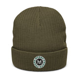 Ribbed Kint Beanie w/ Circle Logo - Embroidered (Various Colors)